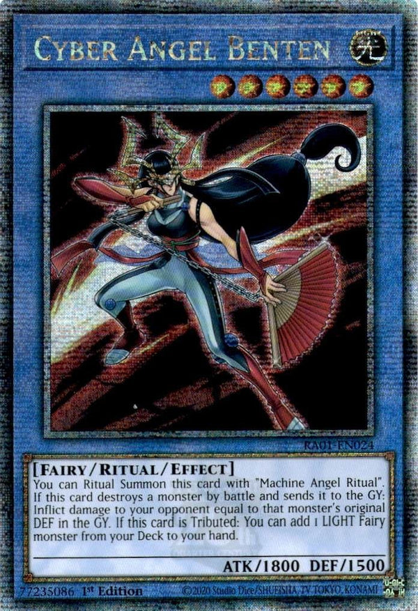 Yugioh Cyber Angel Benten RA01-EN024 Quarter Century Rare 1st Edition VLP/NM