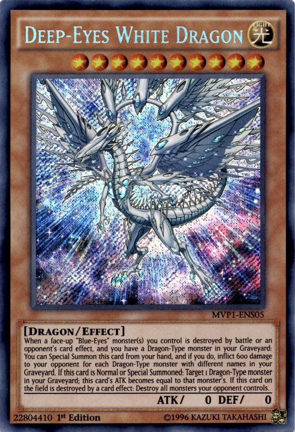 Yugioh Deep-Eyes White Dragon MVP1-ENS05 Secret Rare 1st Edition NM