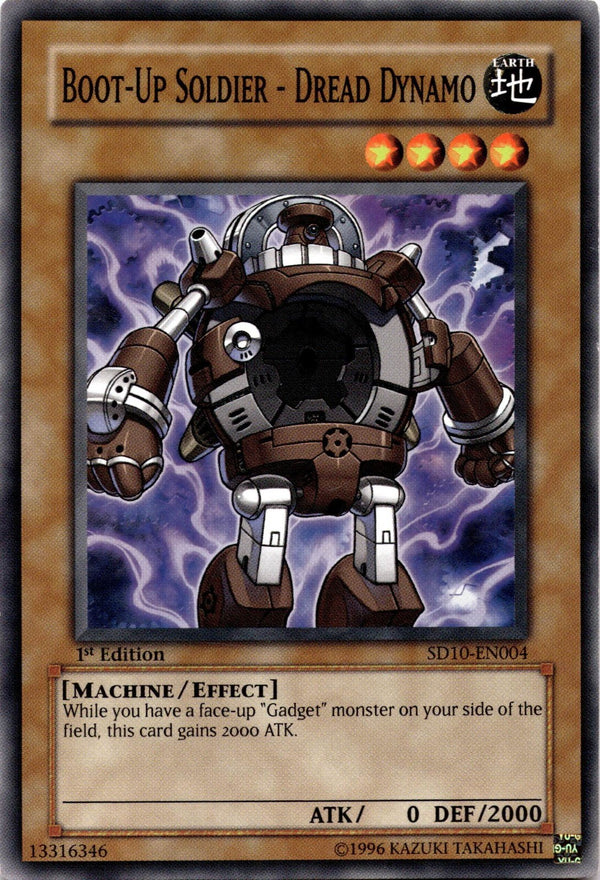 Yugioh Boot-Up Soldier - Dread Dynamo SD10-EN004 Common 1st Edition LP
