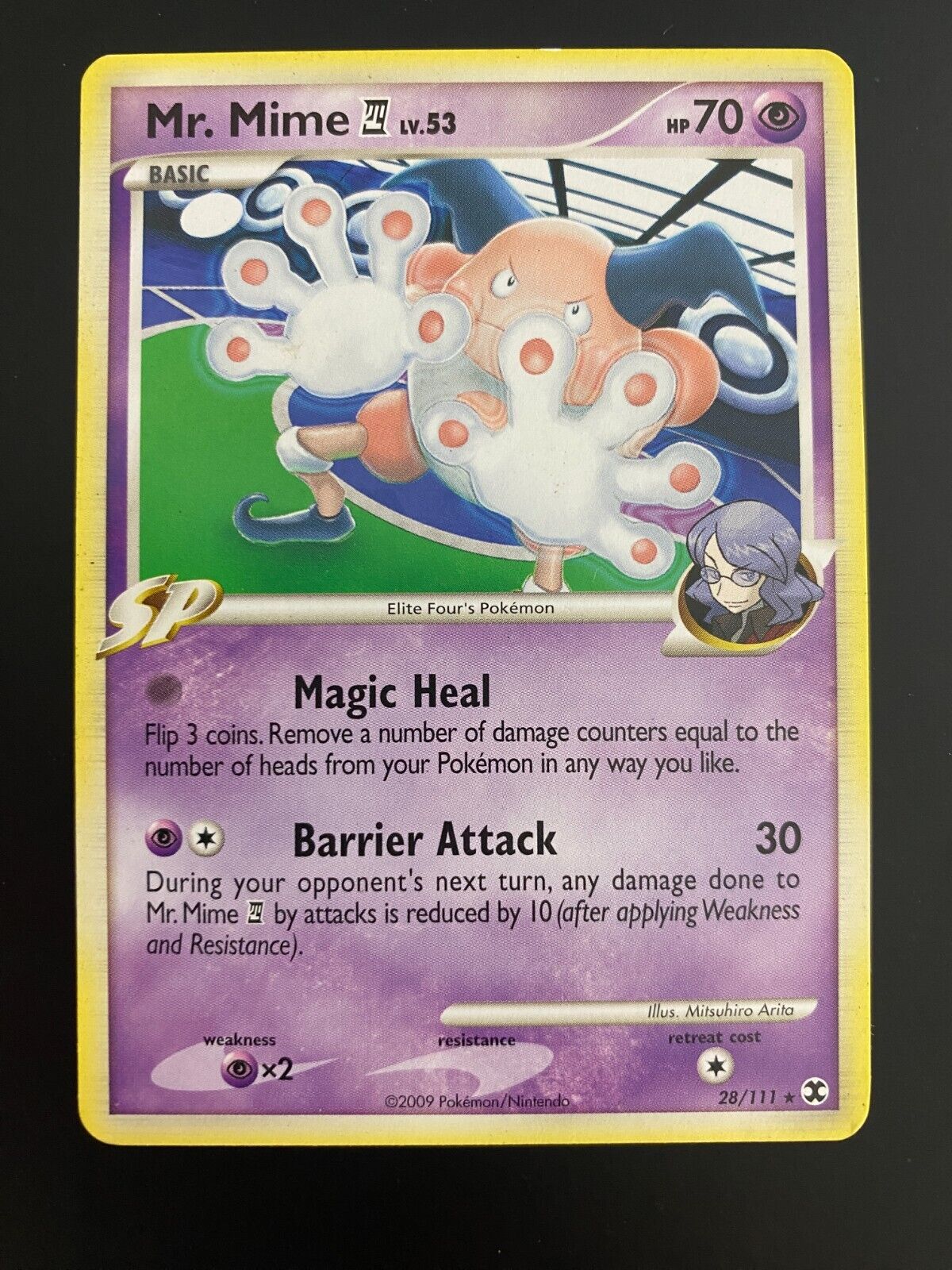 Pokemon Mr. Mime 28/111 Rising Rivals Non Holo LP