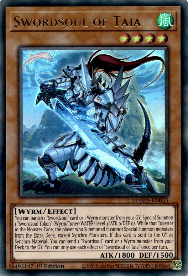 Yugioh Swordsoul of Taia MAMA-EN035 Ultra Rare 1st Edition NM