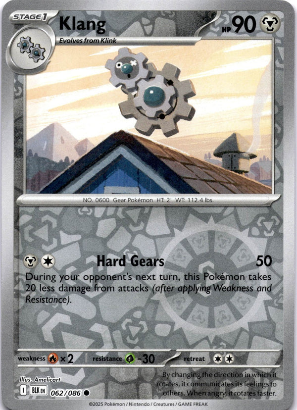 Pokemon Klang 062/086 Black Bolt Reverse Holo NM