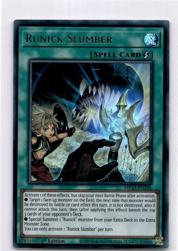 Yugioh Runick Slumber MP23-EN246 Ultra Rare 1st Edition NM (MISCUT/OC)