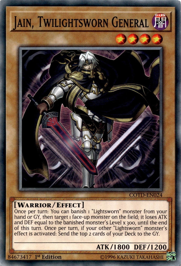 Yugioh Jain, Twilightsworn General COTD-EN024 Common 1st Edition LP