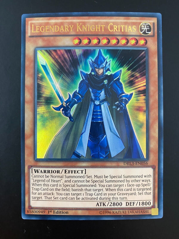 Yugioh Legendary Knight Critias DRL3-EN056 1st Edition NM