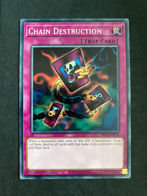 Yugioh Chain Destruction SR14-EN036 Common 1st Edition NM