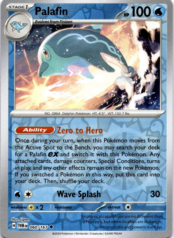 Pokemon Palafin 060/167 Twilight Masquerade Reverse Holo NM
