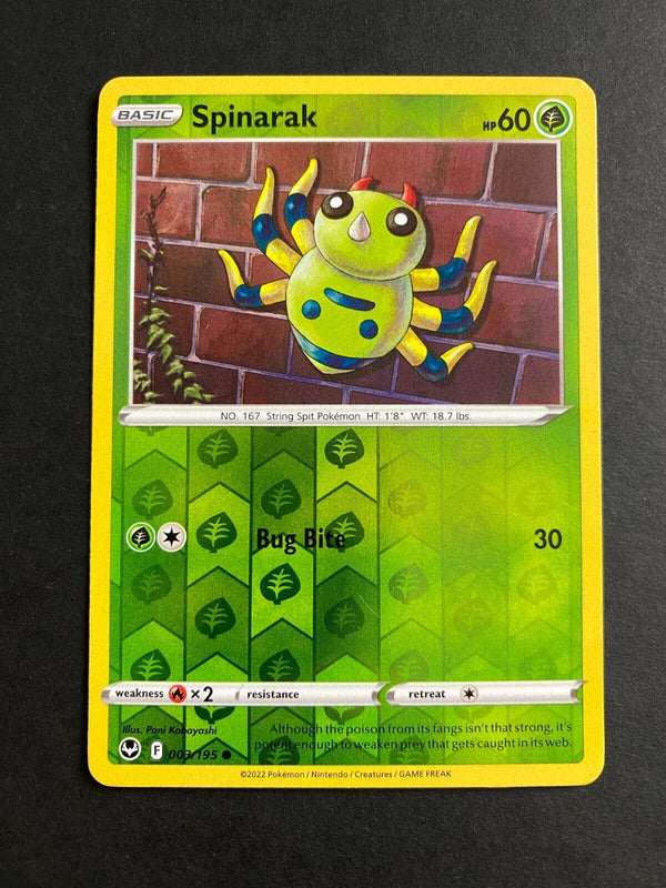 Pokemon Spinarak 003/195 Silver Tempest Reverse Holo NM