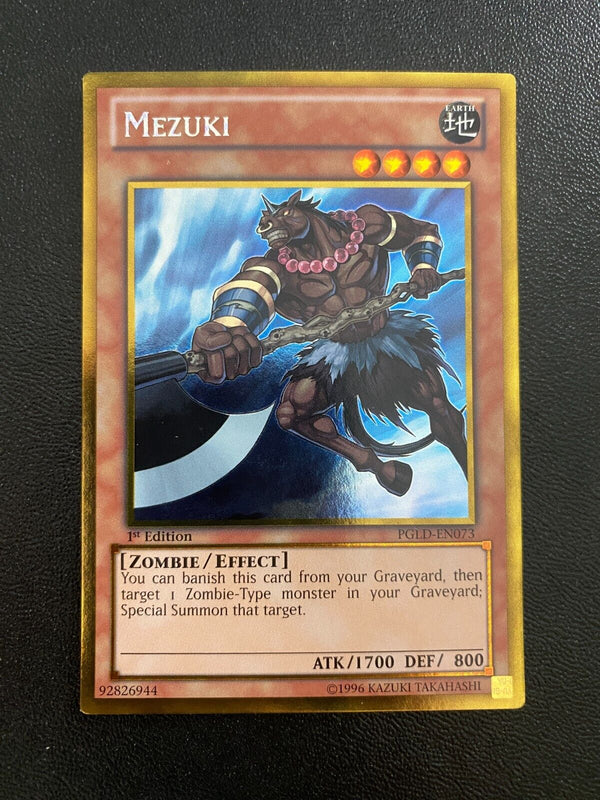 Yugioh Mezuki PGLD-EN073 Gold Rare 1st Edition LP