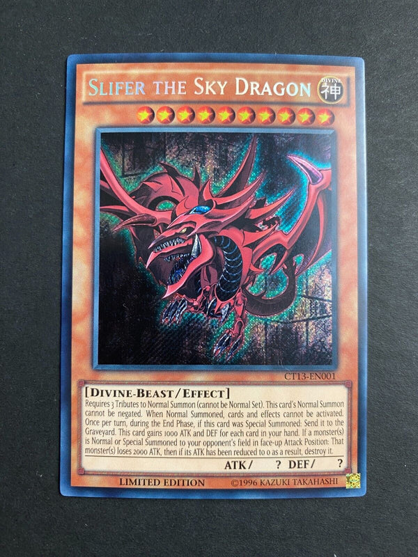 Yugioh Slifer the Sky Dragon CT13-EN001 Secret Rare Limited Edition NM