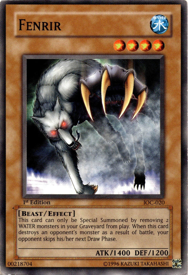 Yugioh Fenrir IOC-020 Common 1st Edition HP