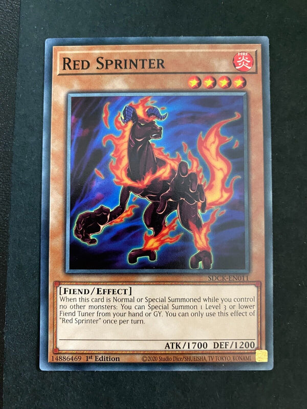 Yugioh Red Sprinter SDCK-EN011 Common 1st Edition NM