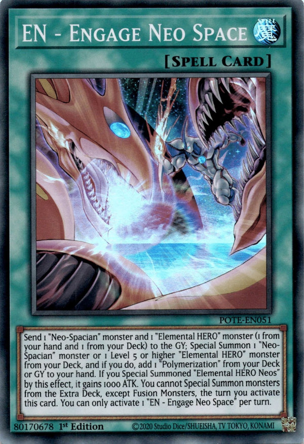 Yugioh EN - Engage Neo Space POTE-EN051 Super Rare 1st Edition VLP/NM