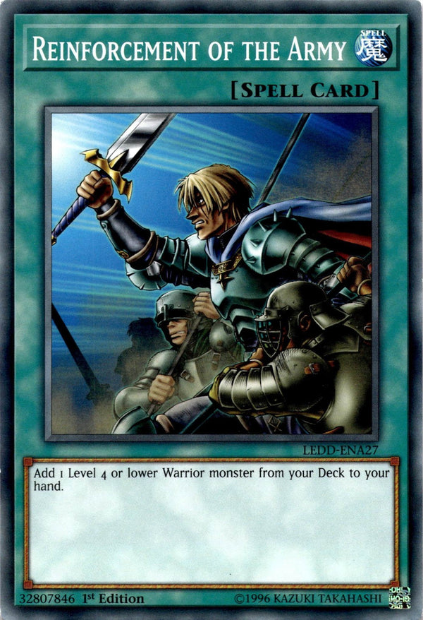 Yugioh Reinforcement of the Army LEDD-ENA27 Common 1st Edition VLP/NM