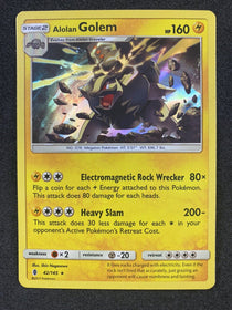 Pokemon Alolan Golem 42/145 SM Guardians Rising Holographic Rare NM