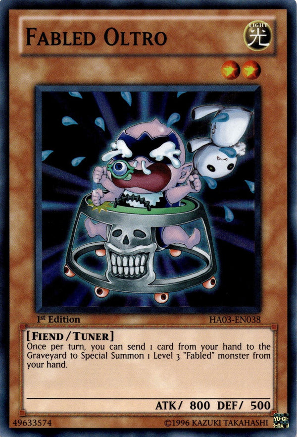 Yugioh Fabled Oltro HA03-EN038 Super Rare 1st Edition VLP/NM