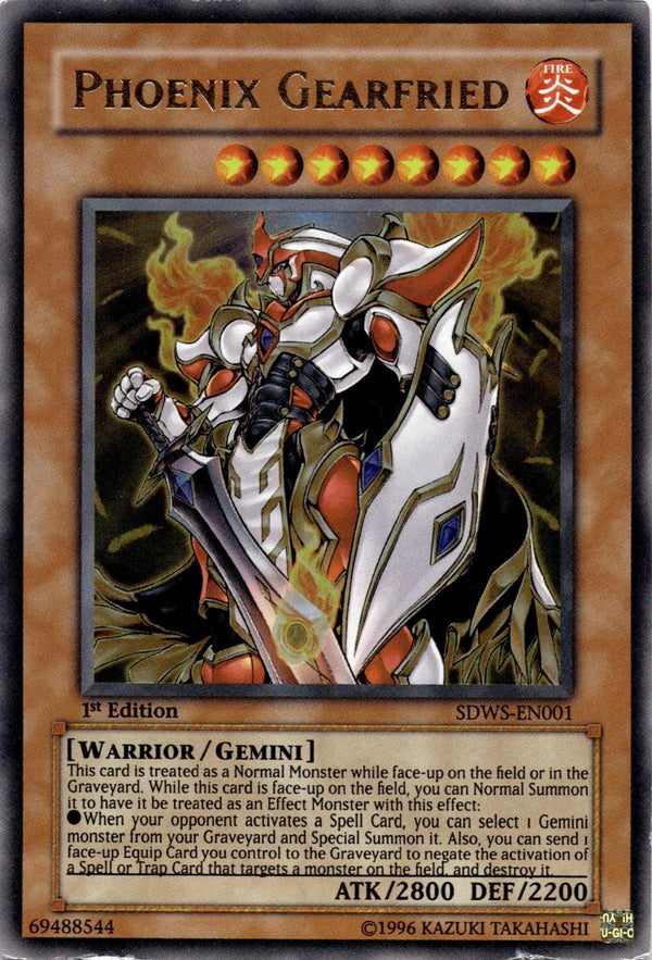 Yugioh Phoenix Gearfried SDWS-EN001 Ultra Rare 1st Edition HP