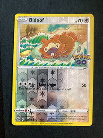 Pokemon Bidoof 059/078 Pokemon Go Reverse Holo NM