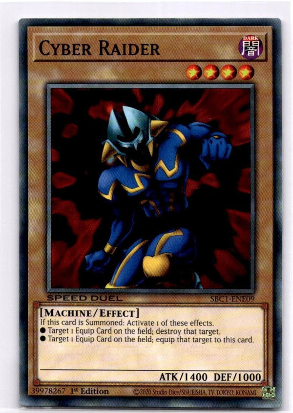 Yugioh Cyber Raider SBC1-ENE09 Common 1st Edition NM