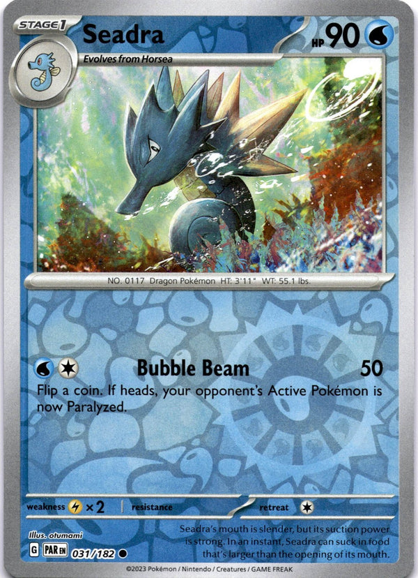 Pokemon Seadra 031/182 Paradox Rift Reverse Holo NM