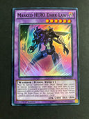 Yugioh Masked Hero Dark Law SDHS-EN044 Super Rare 1st Edition LP