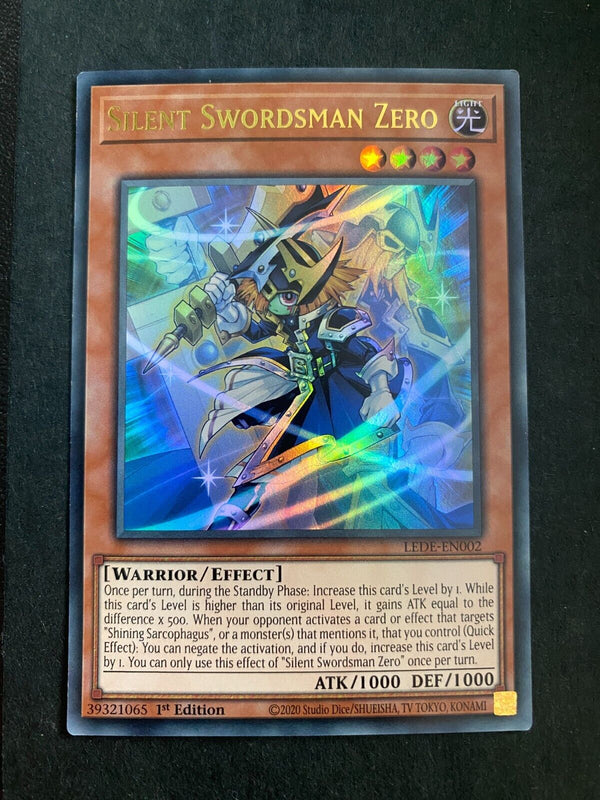 Yugioh Silent Swordsman Zero LEDE-EN002 Ultra Rare 1st Edition NM