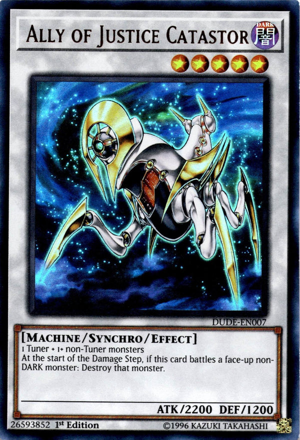 Yugioh Ally of Justice Catastor DUDE-EN007 Ultra Rare 1st Edition VLP/NM