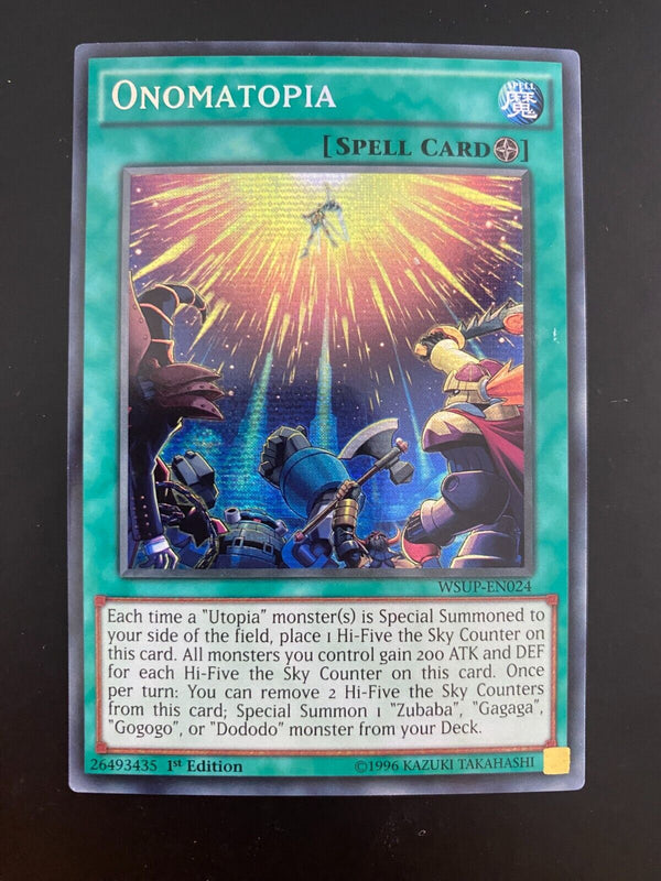 Yugioh Onomatopia WSUP-EN024 1st Edition NM