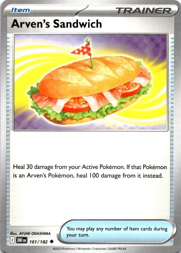 Pokemon Arven's Sandwich 161/182 Destined Rivals Non Holo NM