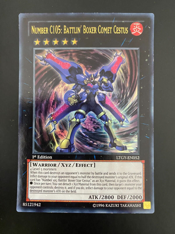 Yugioh Number C105: Battlin' Boxer Comet Cestus LTGY-EN052 Ultra Rare 1st VLP/NM