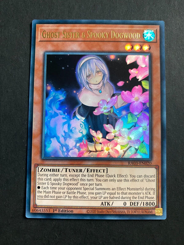 Yugioh Ghost Sister & Spooky Dogwood RA03-EN020 Ultra Rare 1st Edition NM