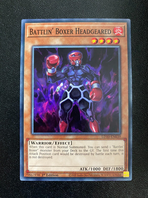 Yugioh Battlin' Boxer Headgeared LD10-EN039 Common 1st Edition NM