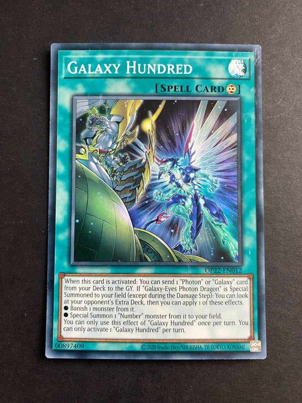 Yugioh Galaxy Hundred OP22-EN012 Super Rare Unlimited Edition LP