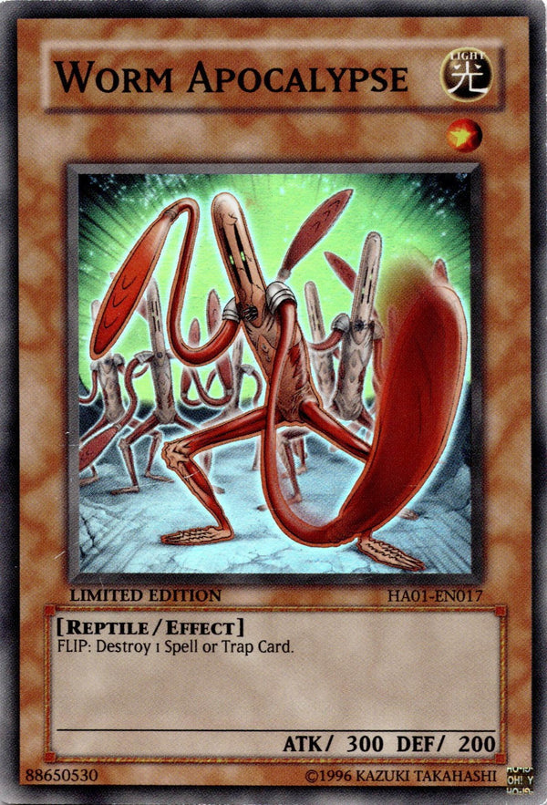 Yugioh Worm Apocalypse HA01-EN017 Super Rare Limited Edition MP/LP
