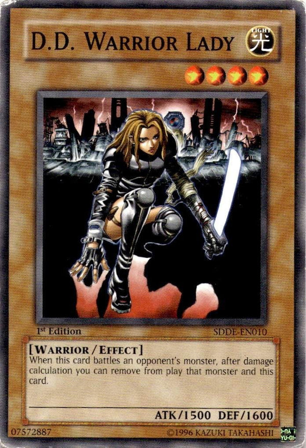 Yugioh D.D. Warrior Lady SDDE-EN010 Common 1st Edition HP
