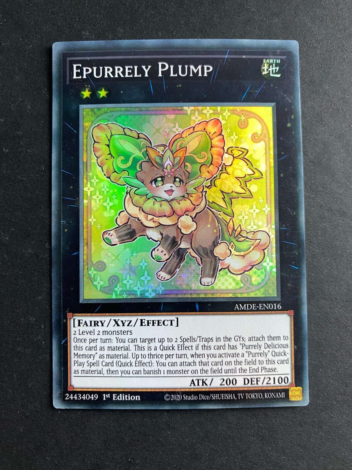 Yugioh Epurrely Plump AMDE-EN016 Super Rare 1st Edition LP