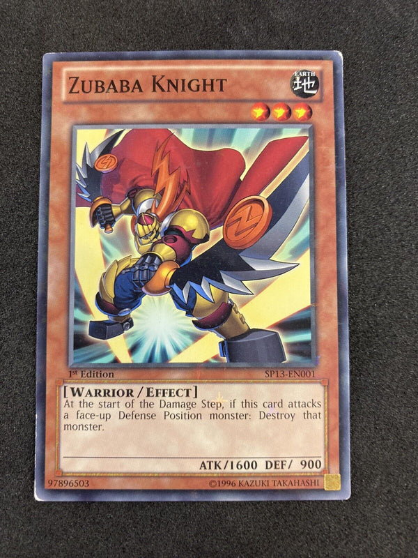 Yugioh Zubaba Knight SP13-EN001 Starfoil Rare 1st Edition LP