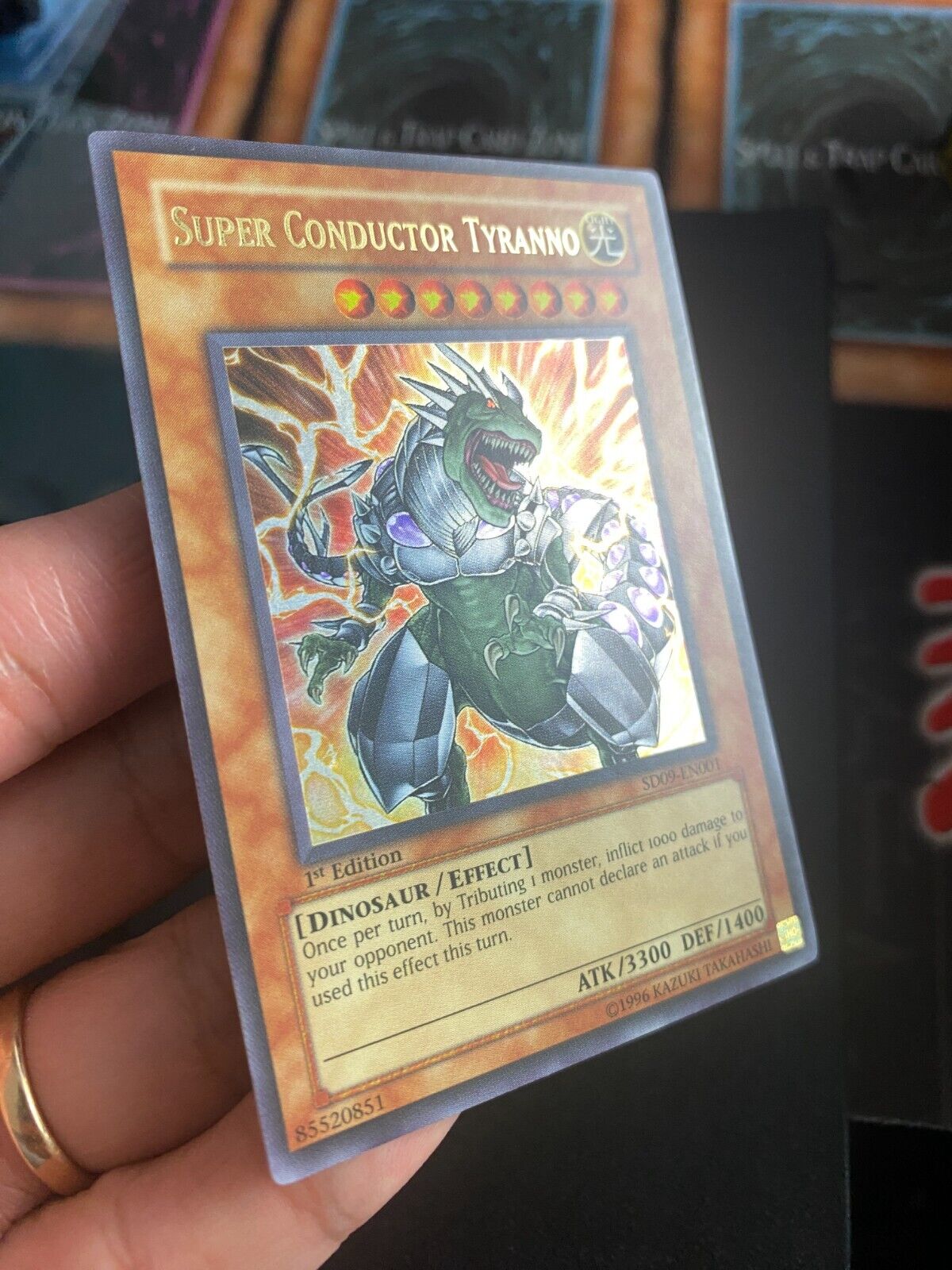 Yugioh Super Conductor Tyranno SD9-EN001 Ultra Rare 1st Edition VLP