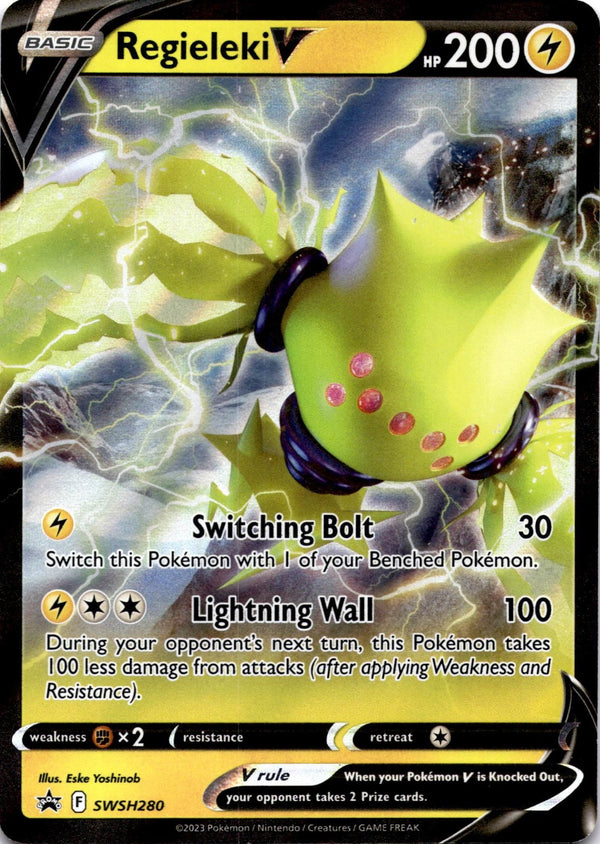 Pokemon Regieleki V SWSH280 Black Star Promos Full Art Holo NM