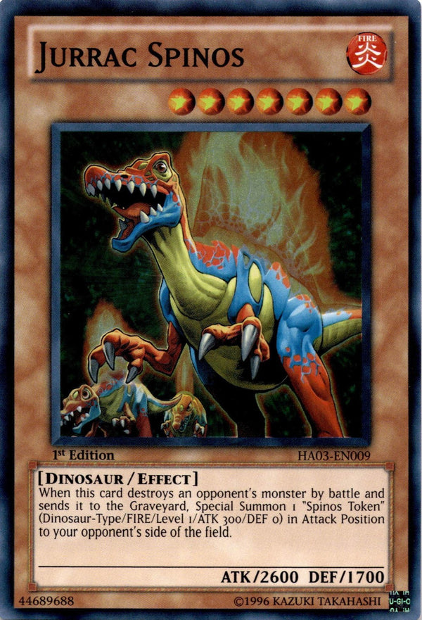 Yugioh Jurrac Spinos HA03-EN009 Super Rare 1st Edition NM