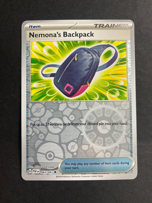 Pokemon Nemona's Backpack 083/091 Padean Fates Reverse Holo NM