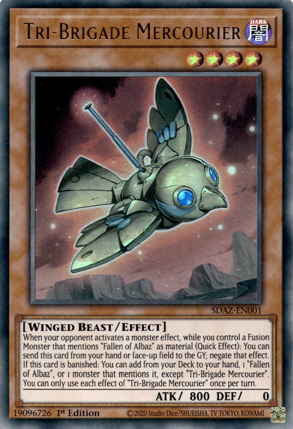 Yugioh Tri-Brigade Mercourier SDAZ-EN001 Ultra Rare 1st Edition MP/LP