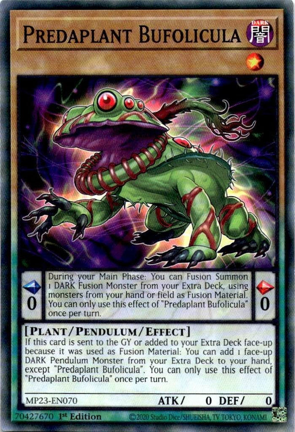 Yugioh Predaplant Bufolicula MP23-EN070 Common 1st Edition NM