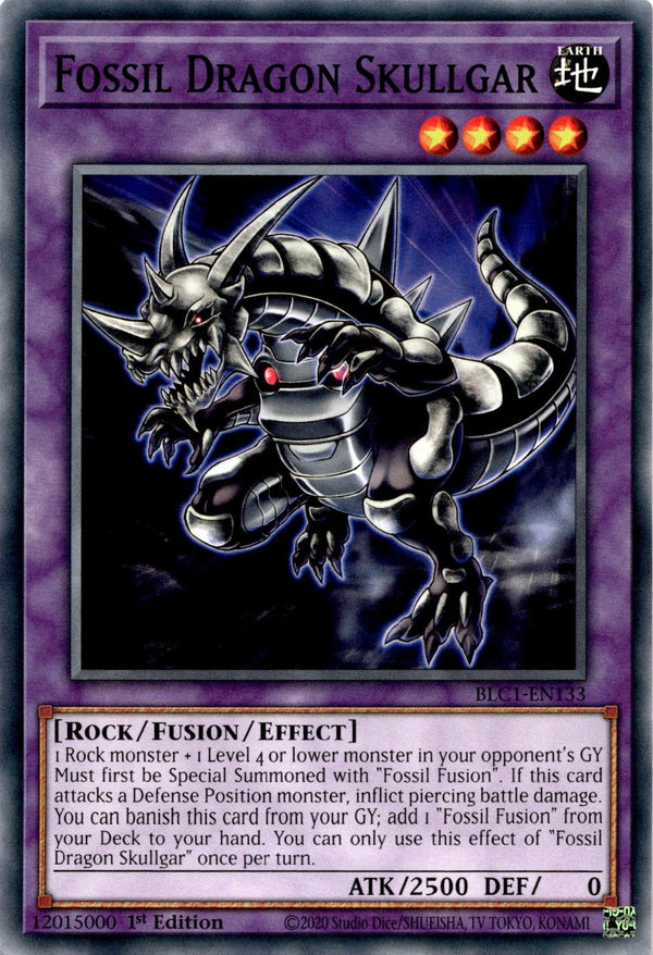 Yugioh Fossil Dragon Skullgar BLC1-EN133 Common 1st Edition NM