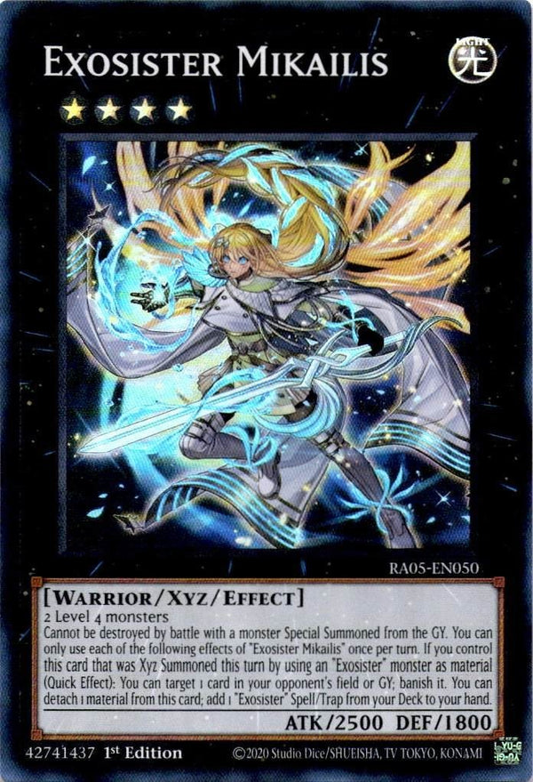 Yugioh Exosister Mikailis RA05-EN050 NA Print Super Rare 1st Edition NM