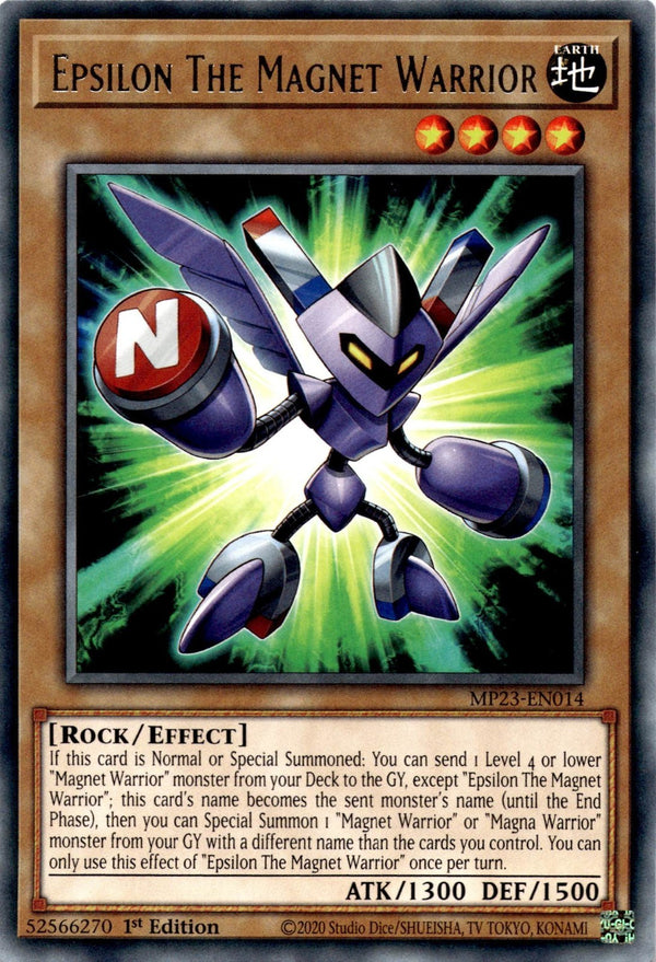 Yugioh Epsilon The Magnet Warrior MP23-EN014 Rare 1st Edition NM