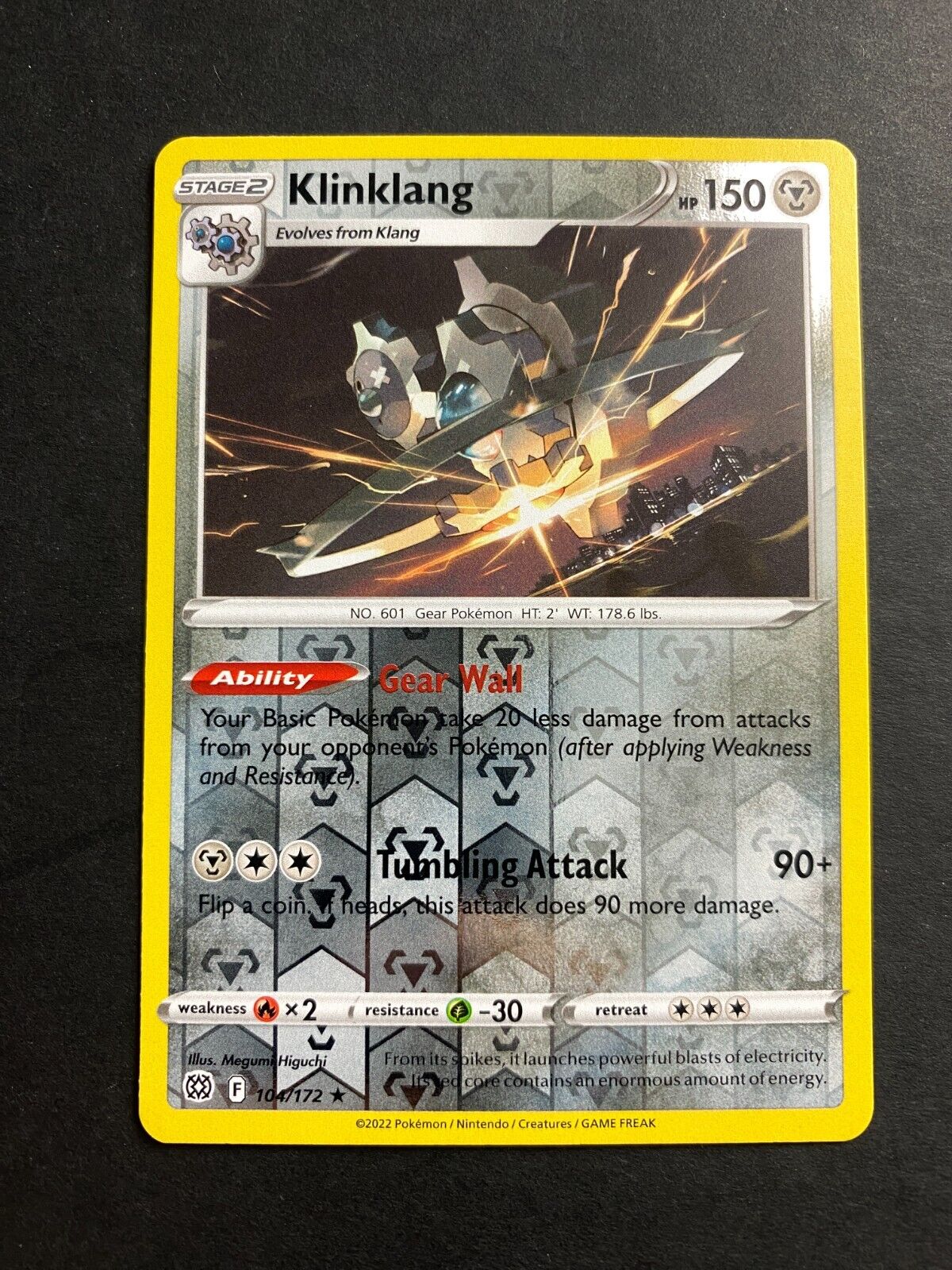 Pokemon Klinklang 104/172 Brilliant Stars Reverse Holo NM