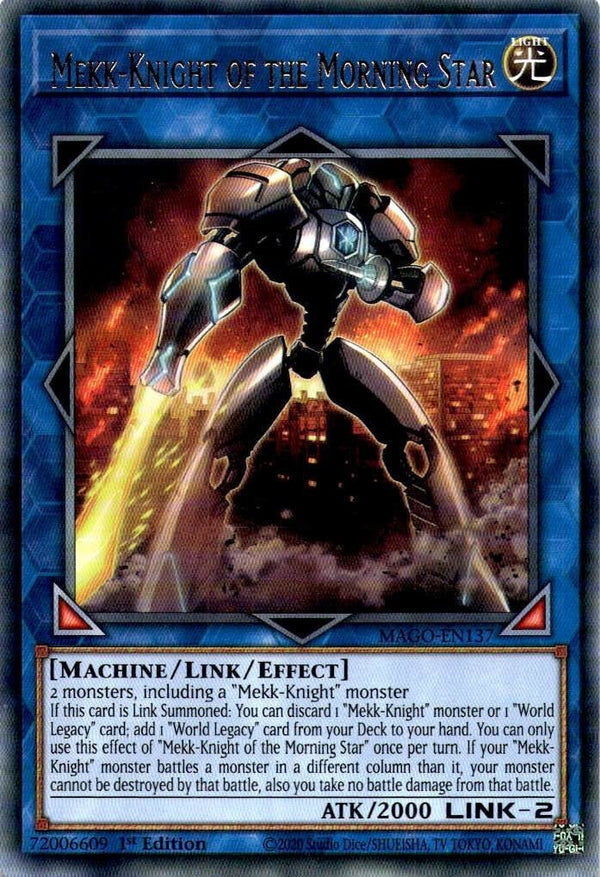 Yugioh Mekk-Knight of the Morning Star MAGO-EN137 Rare 1st Edition NM