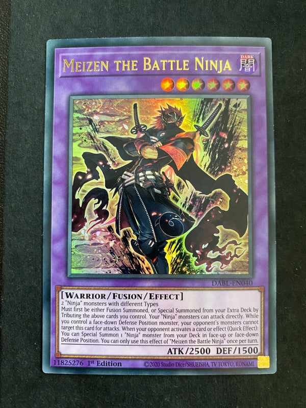 Yugioh Meizen the Battle Ninja DABL-EN040 Ultra Rare 1st Edition NM