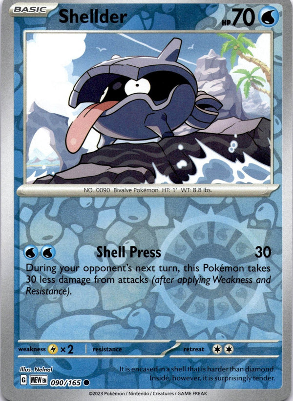 Pokemon Shellder 090/165 Pokemon 151 Reverse Holo NM